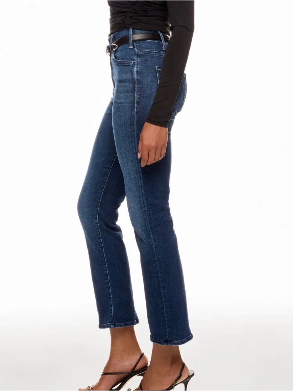 NWOT MOTHER Denim The Hustler Ankle Flare Jeans – Heirloom Blue - Picture 3 of 11